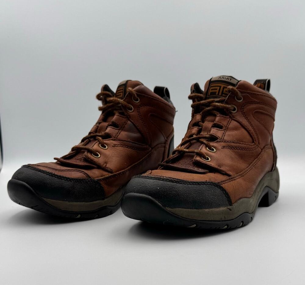 Ariat Women's 7 Terrain ATS Lace Up Leather Boots Hiking Riding Endurance Tan